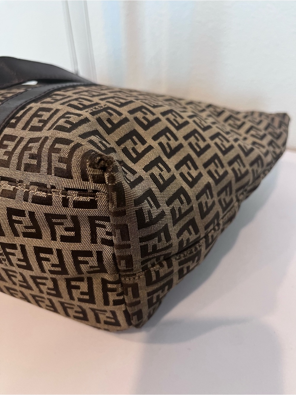 FENDI ZUCCHINO MONOGRAM CANVAS HANDBAG - Picture 11 of 12